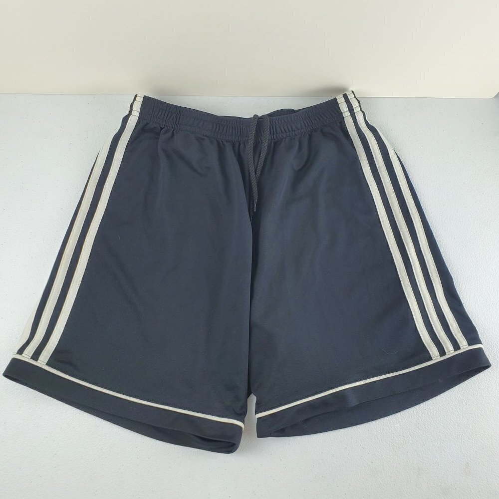 Adidas Climalite Athletic Shorts Hi-Rise 3 Stripes Sports Running Medium Mens